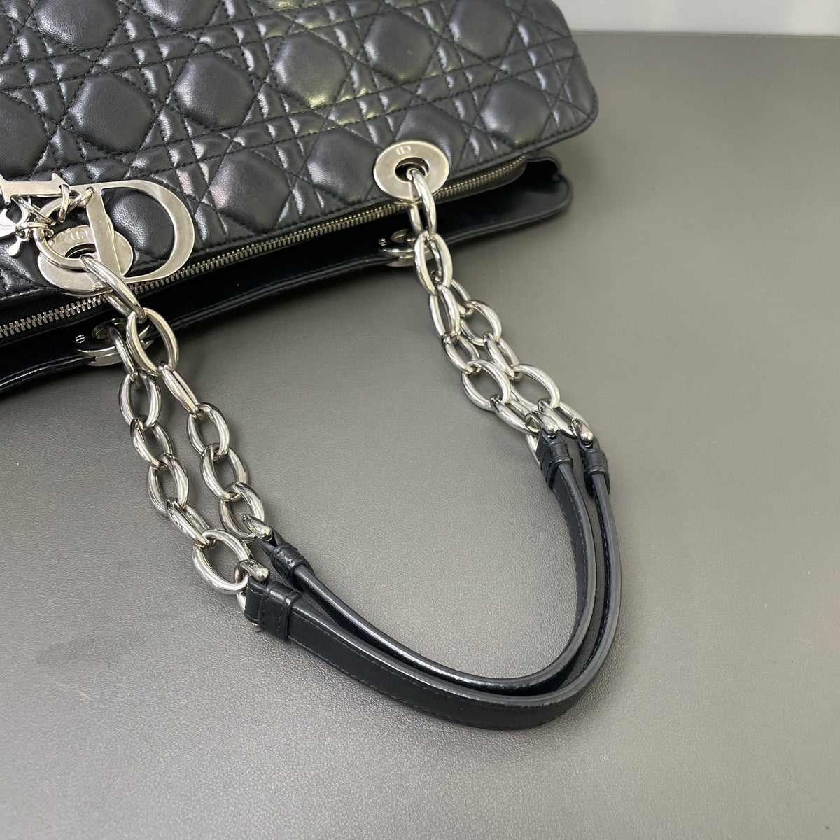 Dior - Lady Dior - Leather - Black - (large)