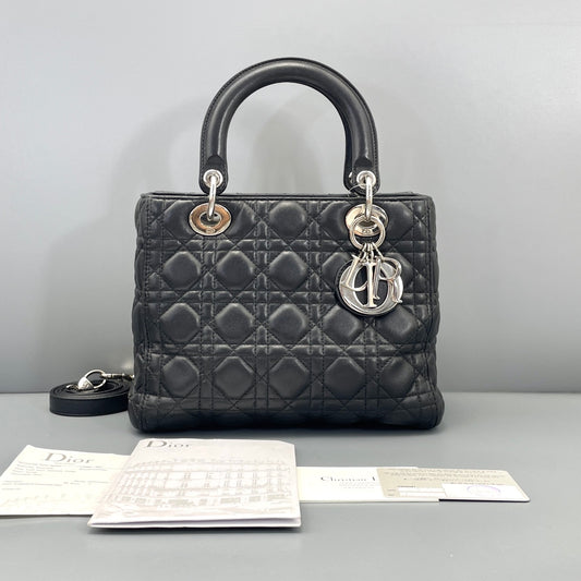 Dior - Lady Dior - Leather - Black - (medium)
