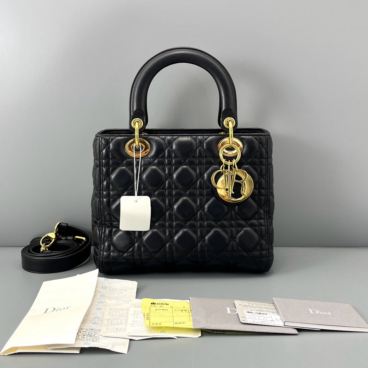 Dior - Lady Dior - Leather - Black - (medium)