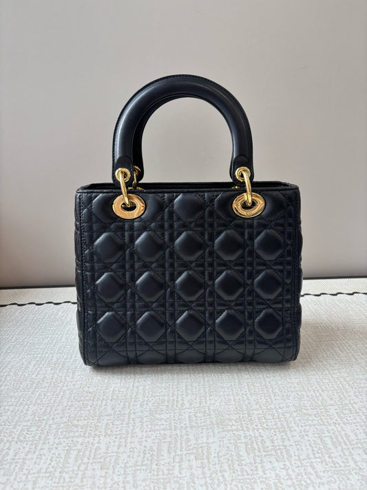 Dior - Lady Dior - Leather - Black - (medium)