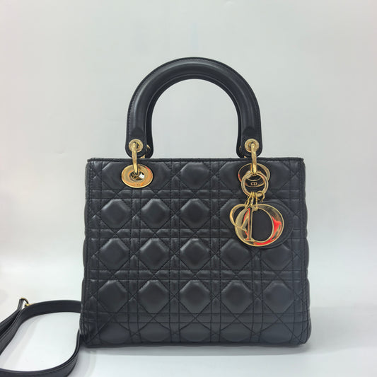 Dior - Lady Dior - Leather - Black - (medium)
