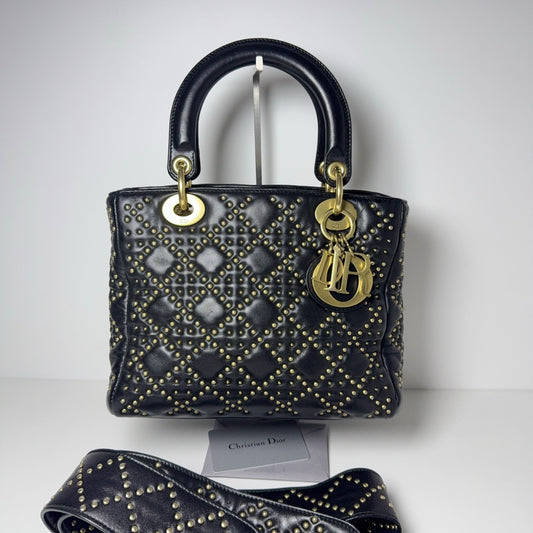 Dior - Lady Dior - Leather - Black - (medium)
