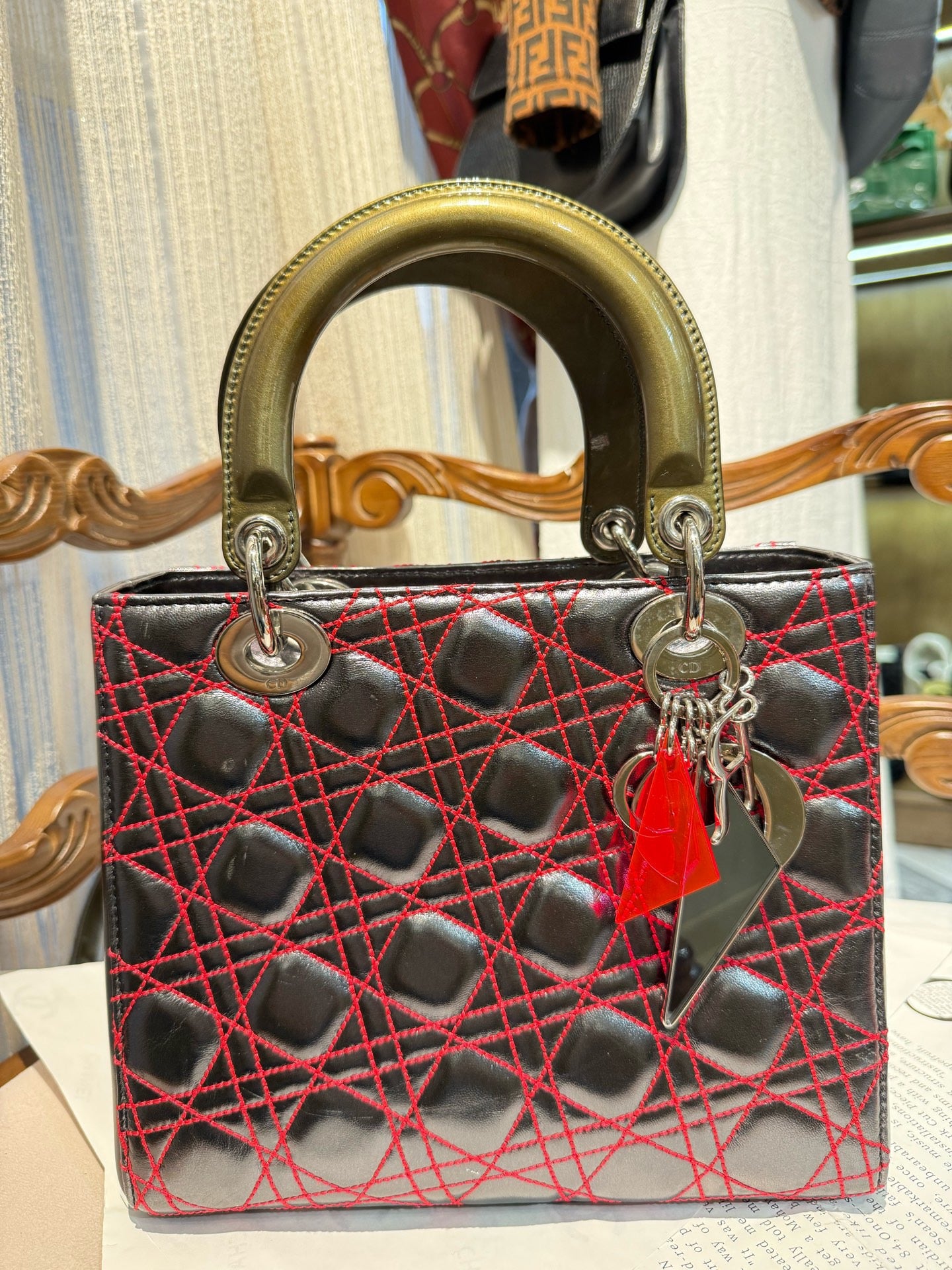 Dior - Lady Dior - Leather - Black - (medium)