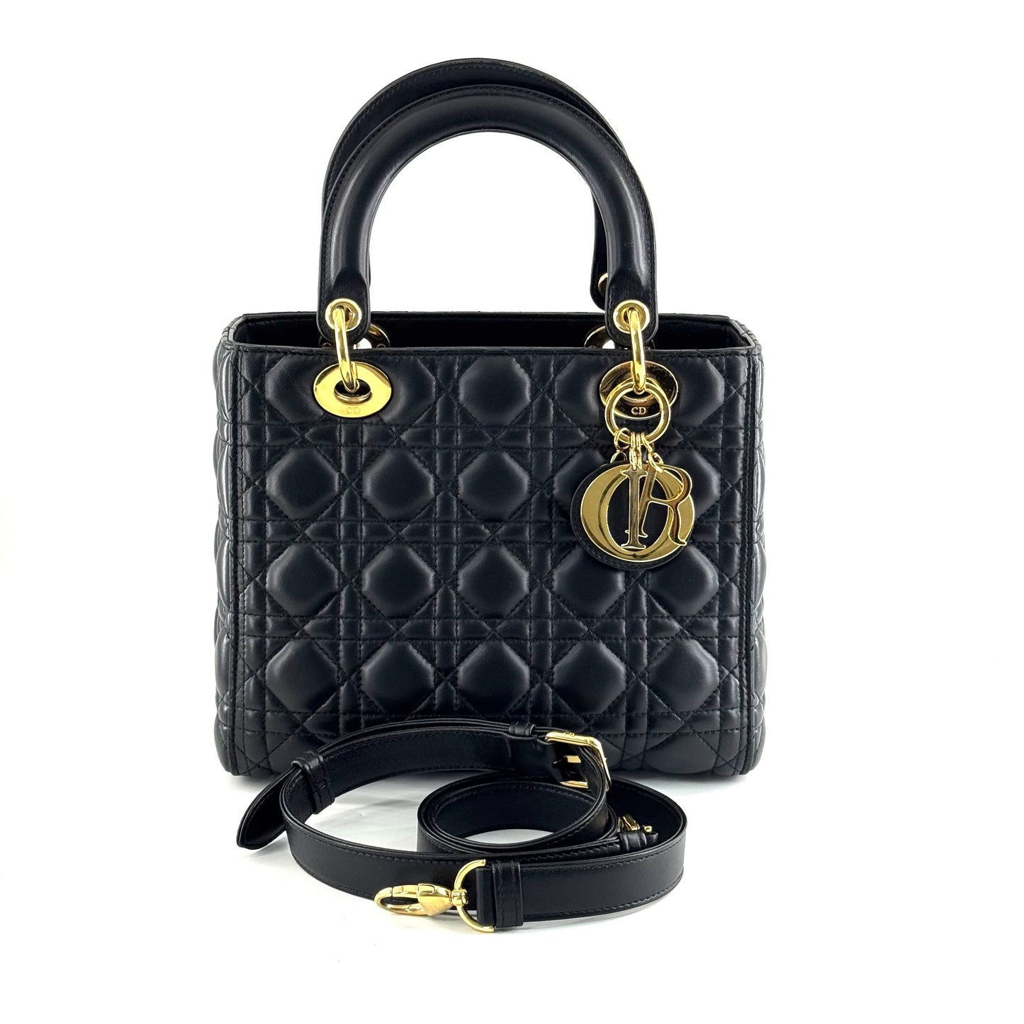 Dior - Lady Dior - Leather - Black - (medium)