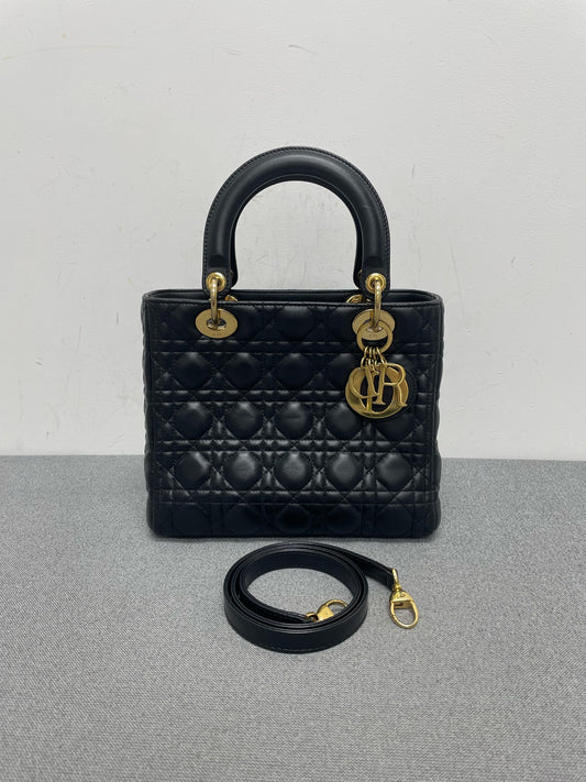 Dior - Lady Dior - Leather - Black - (medium)