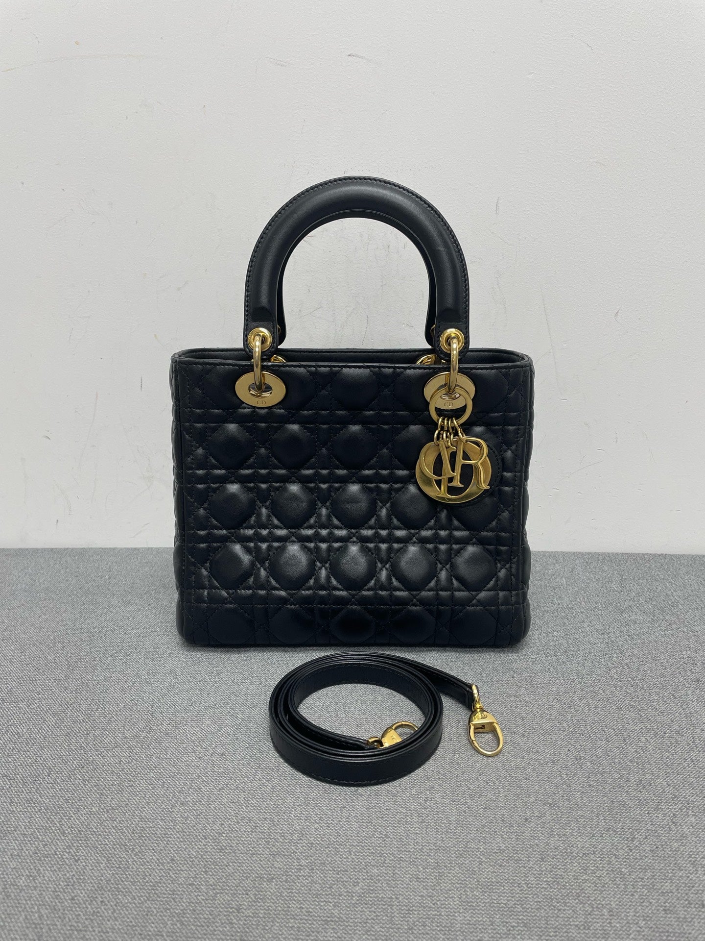 Dior - Lady Dior - Leather - Black - (medium)