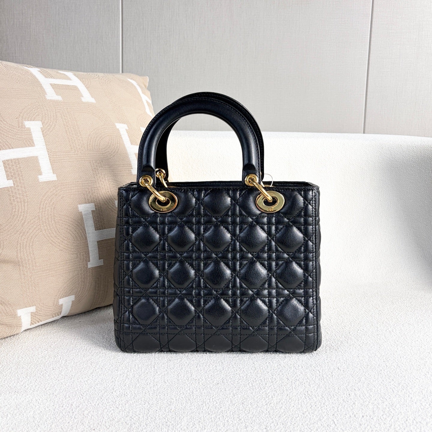 Dior - Lady Dior - Leather - Black - (Medium)