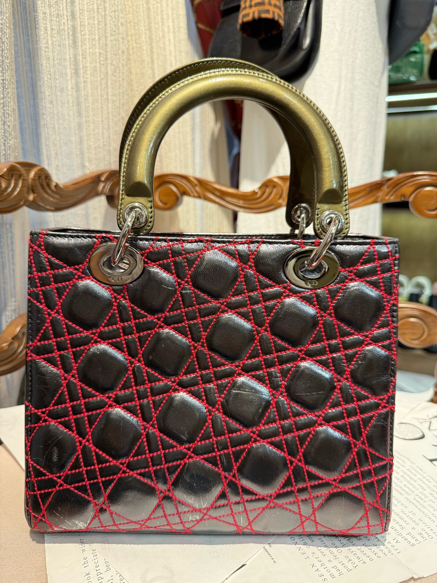 Dior - Lady Dior - Leather - Black - (medium)