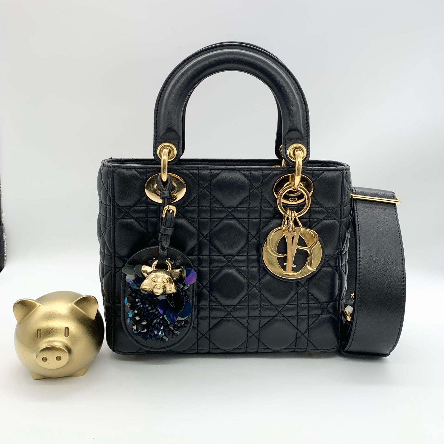 Dior - Lady Dior - Leather - Black - (mini)