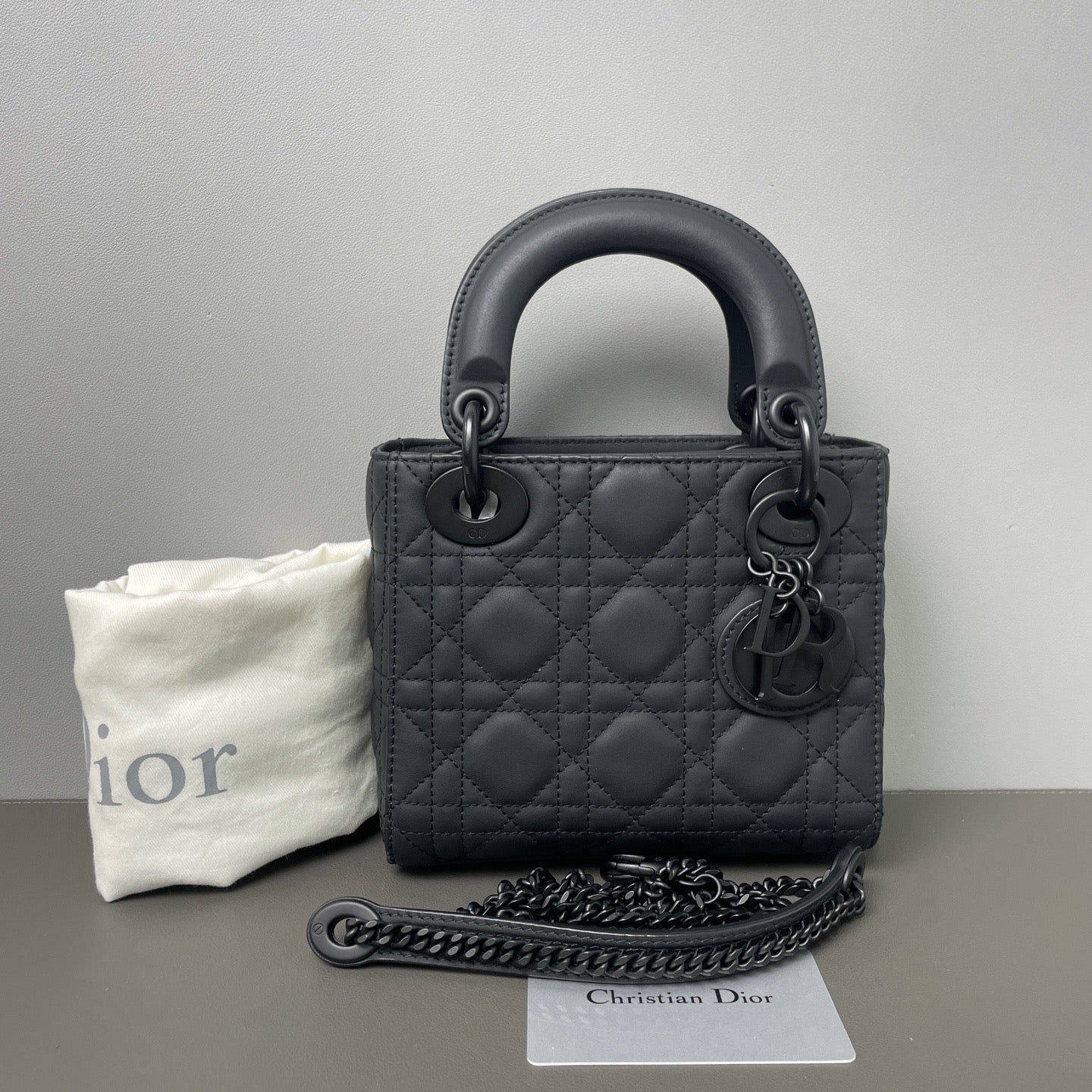 Dior - Lady Dior - Leather - Black - (mini)