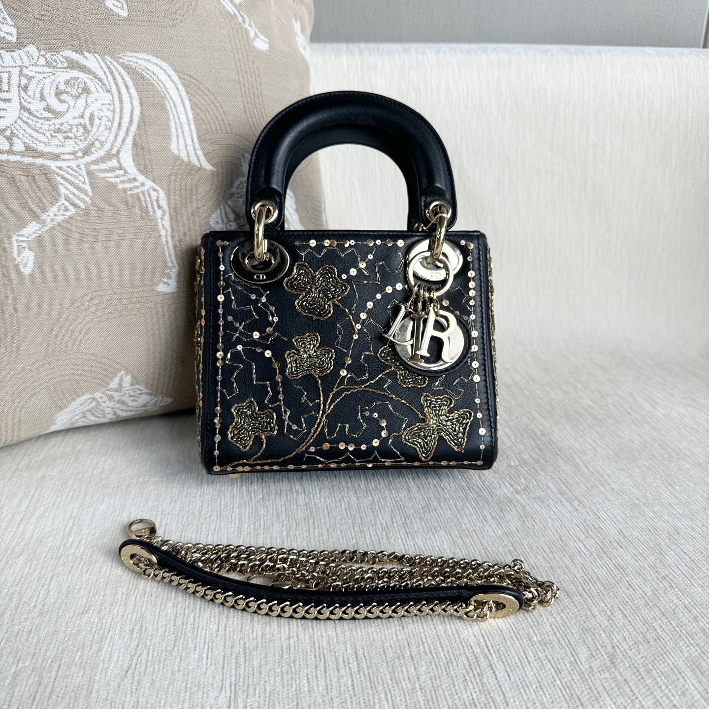 Dior - Lady Dior - Leather - Black - (mini)