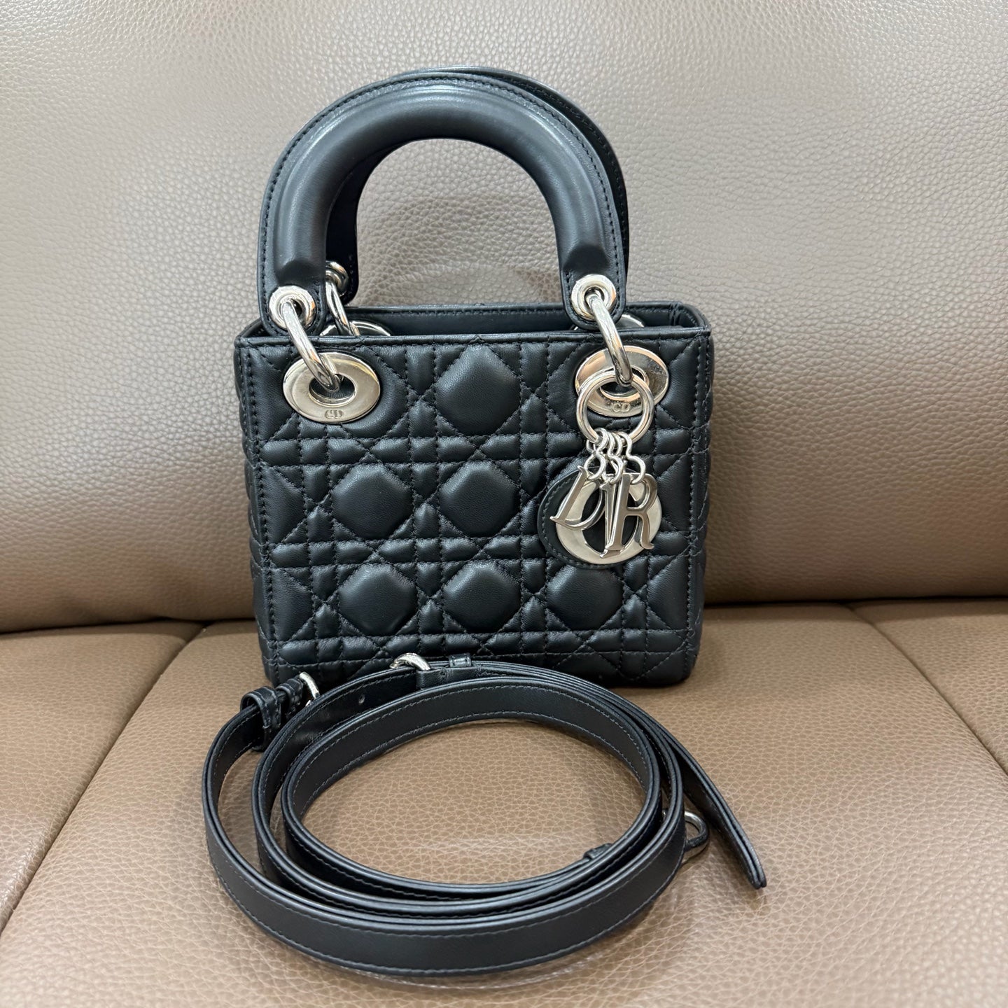 Dior - Lady Dior - Leather - Black - (mini)