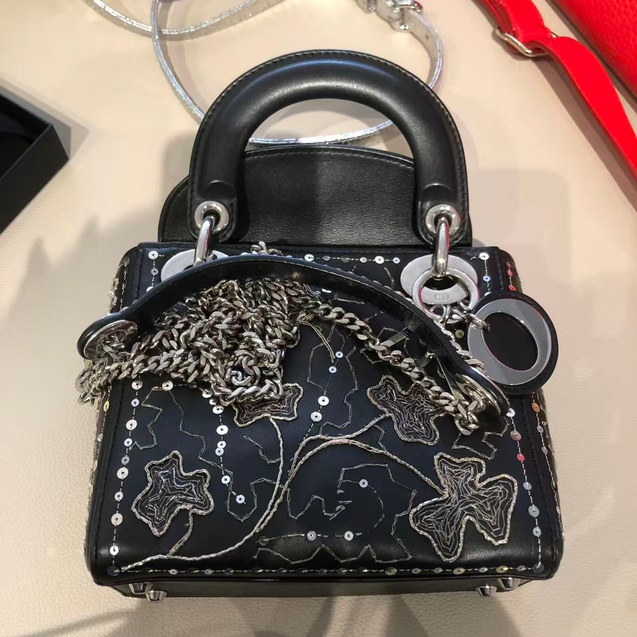 Dior - Lady Dior - Leather - Black - (mini)