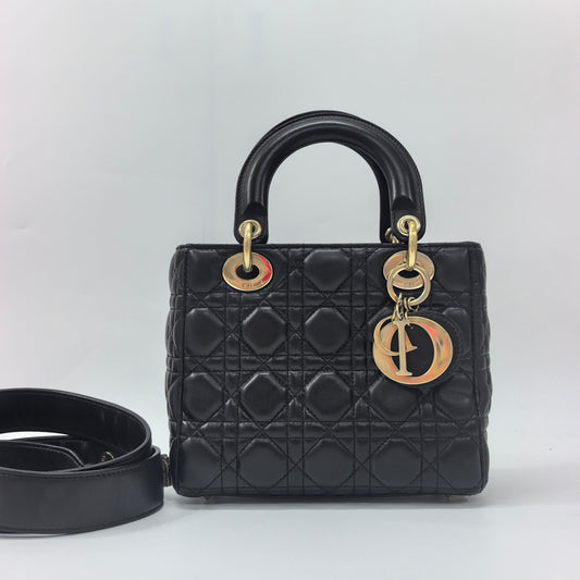 Dior - Lady Dior - Leather - Black - (mini)