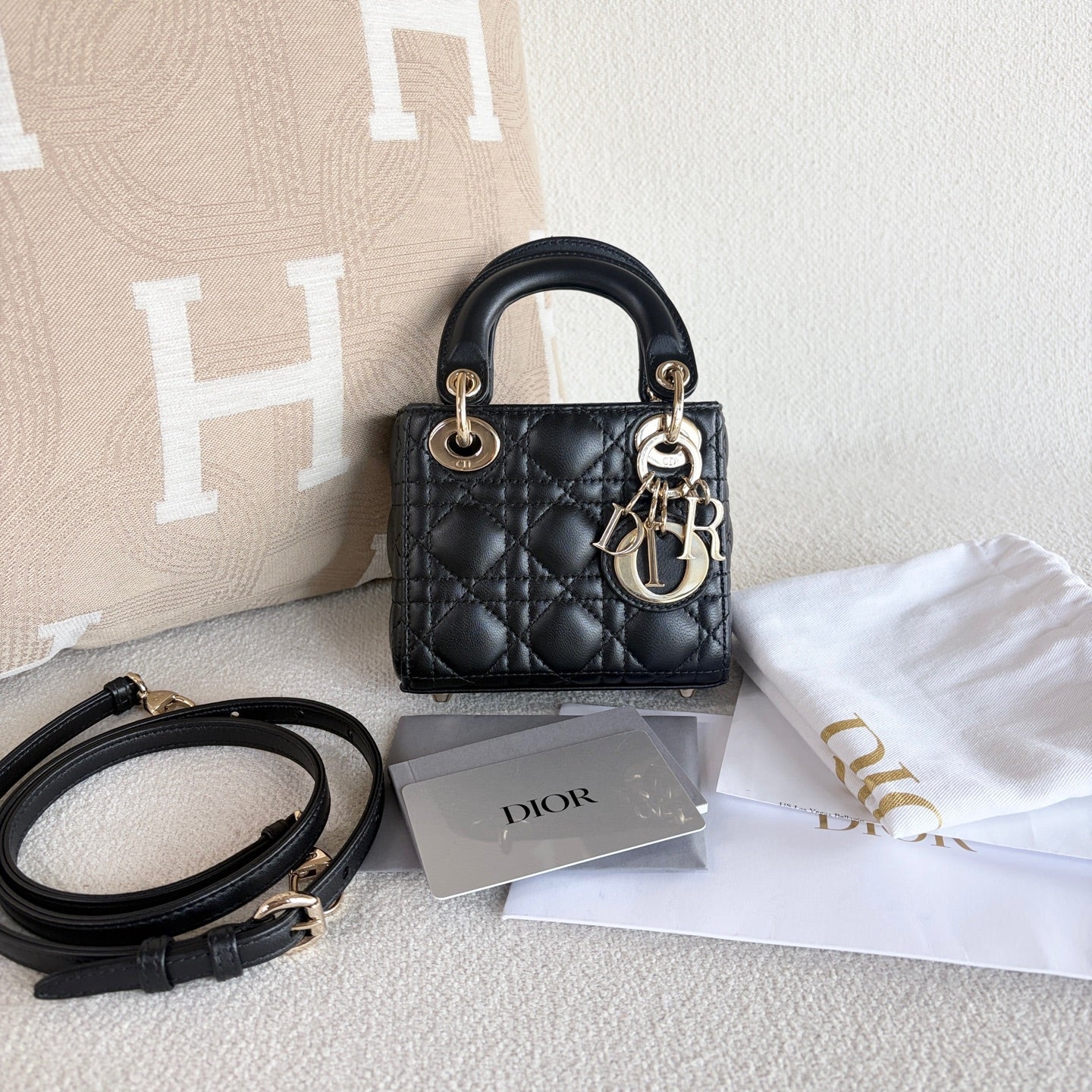 Dior - Lady Dior - Leather - Black - (mini)