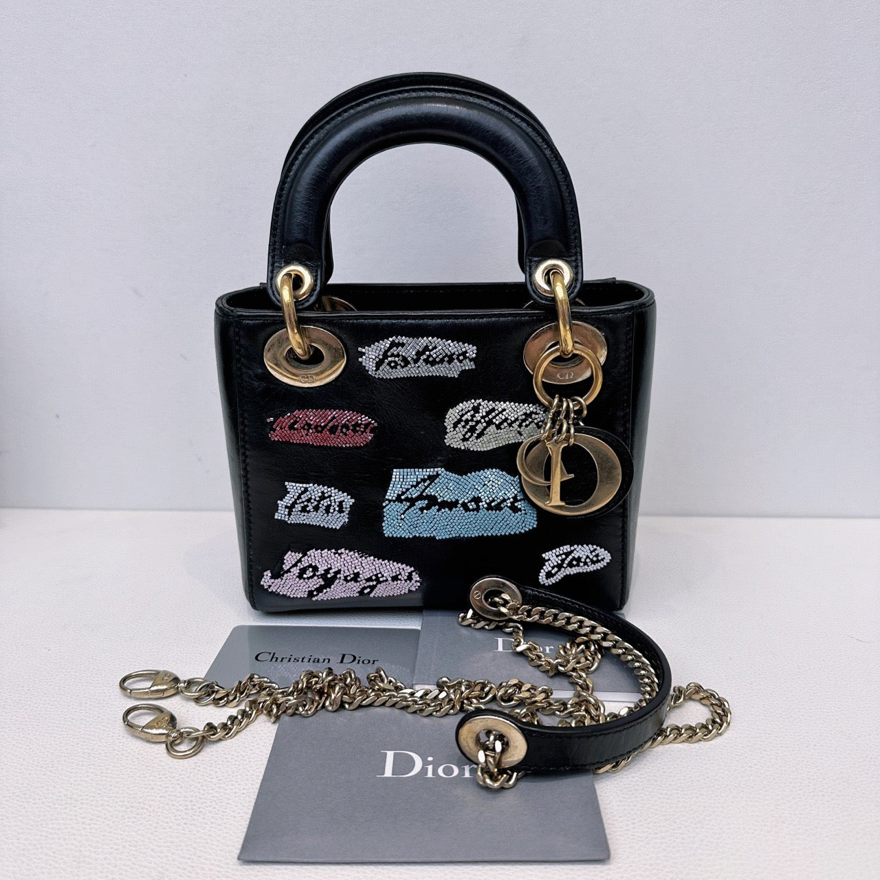 Dior - Lady Dior - Leather - Black - (mini)