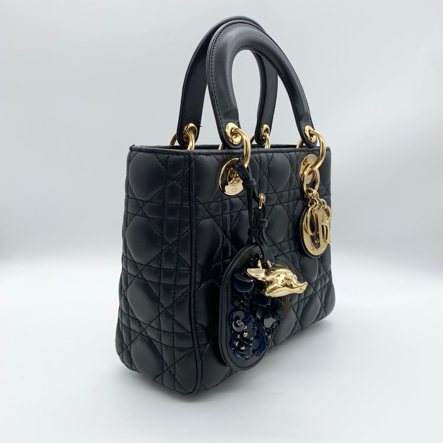 Dior - Lady Dior - Leather - Black - (mini)