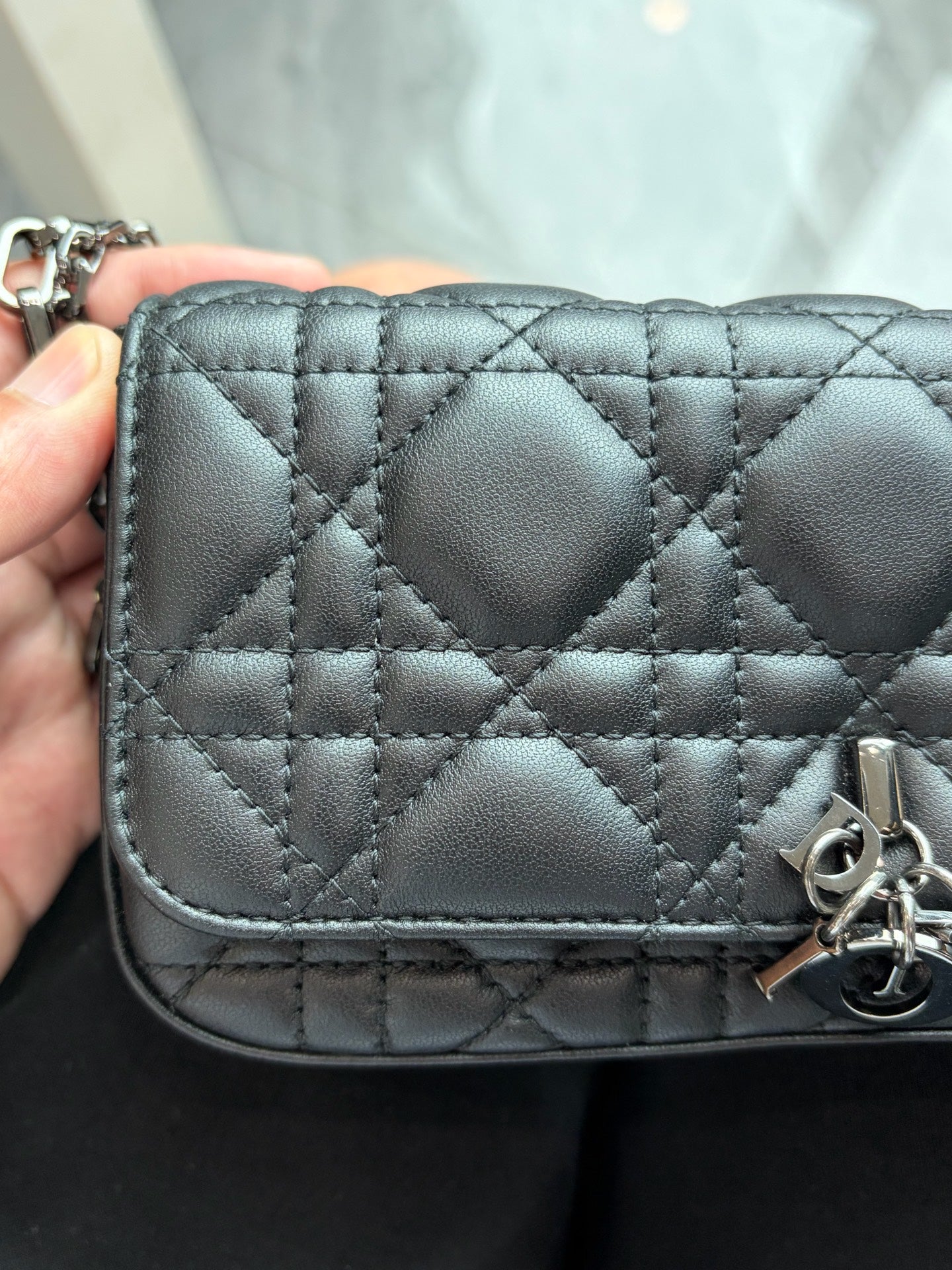 Dior - Lady Dior - Leather - Black - (mini)