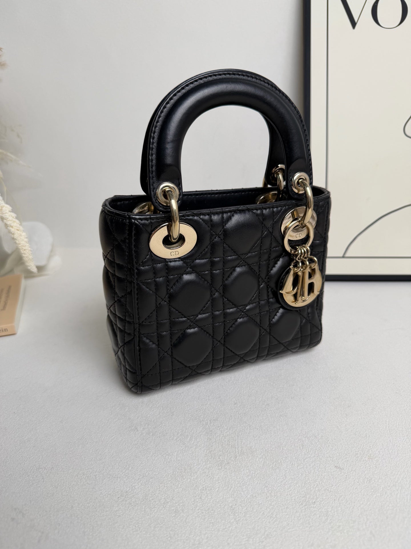 Dior - Lady Dior - Leather - Black - (mini)