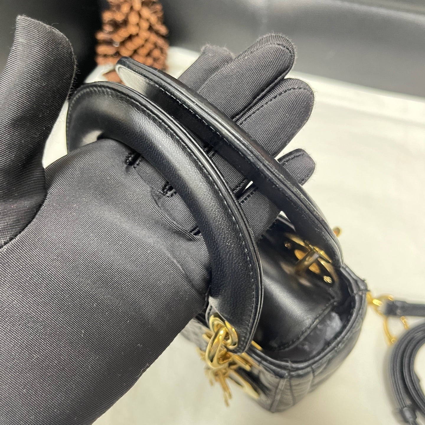 Dior - Lady Dior - Leather - Black - (mini)