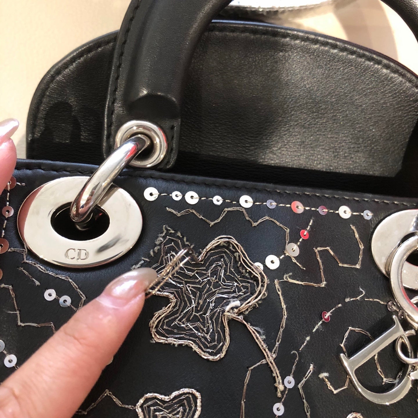 Dior - Lady Dior - Leather - Black - (mini)