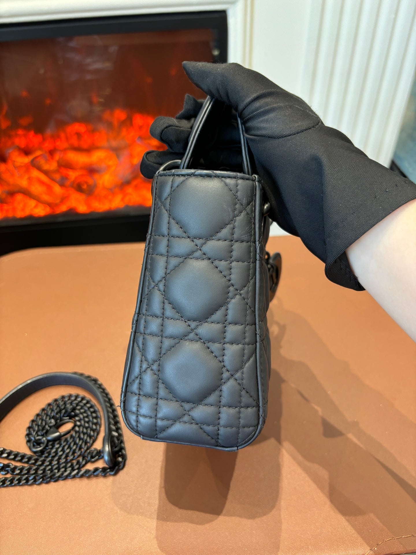 Dior - Lady Dior - Leather - Black - (mini)