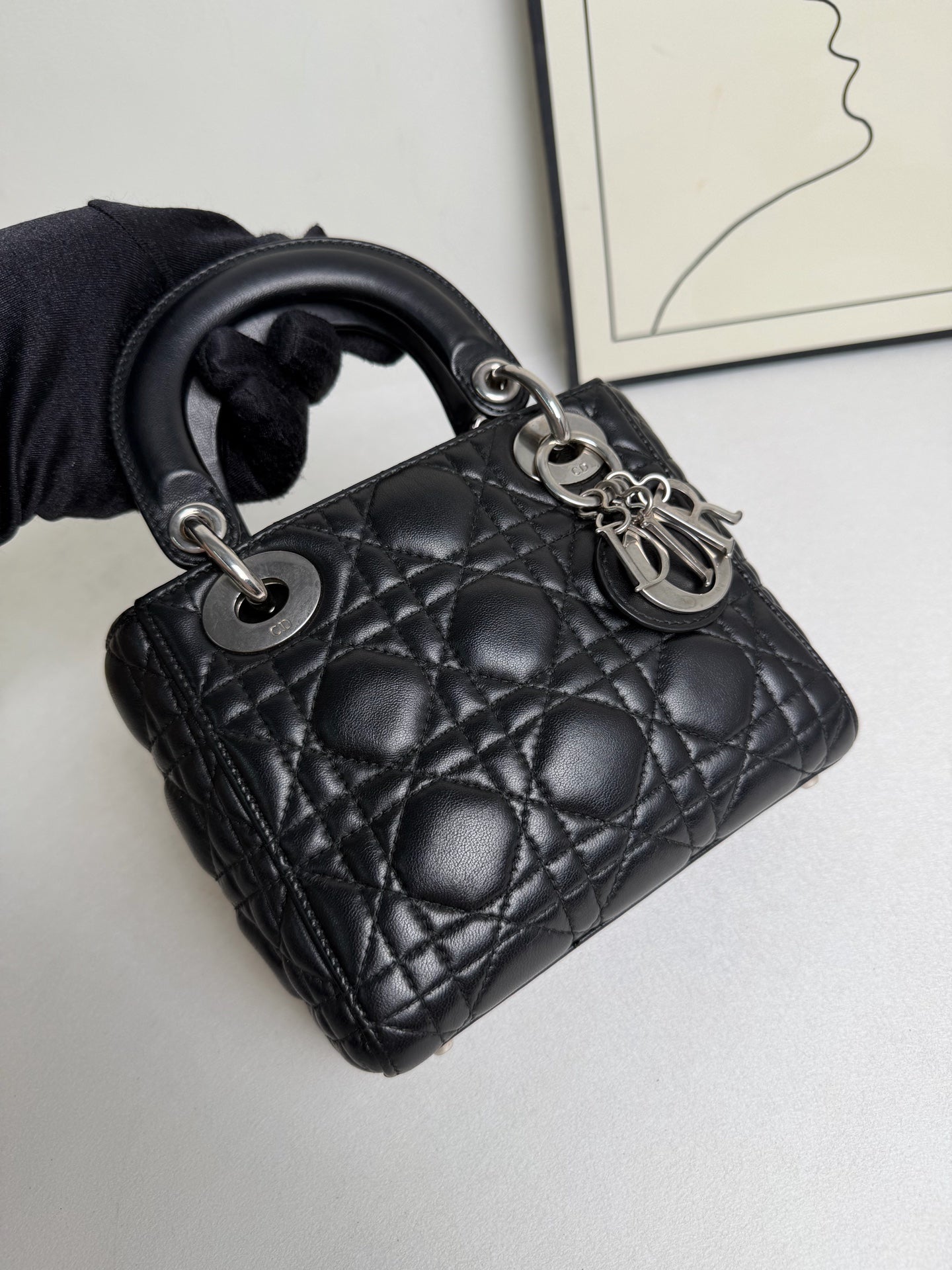 Dior - Lady Dior - Leather - Black - (mini)