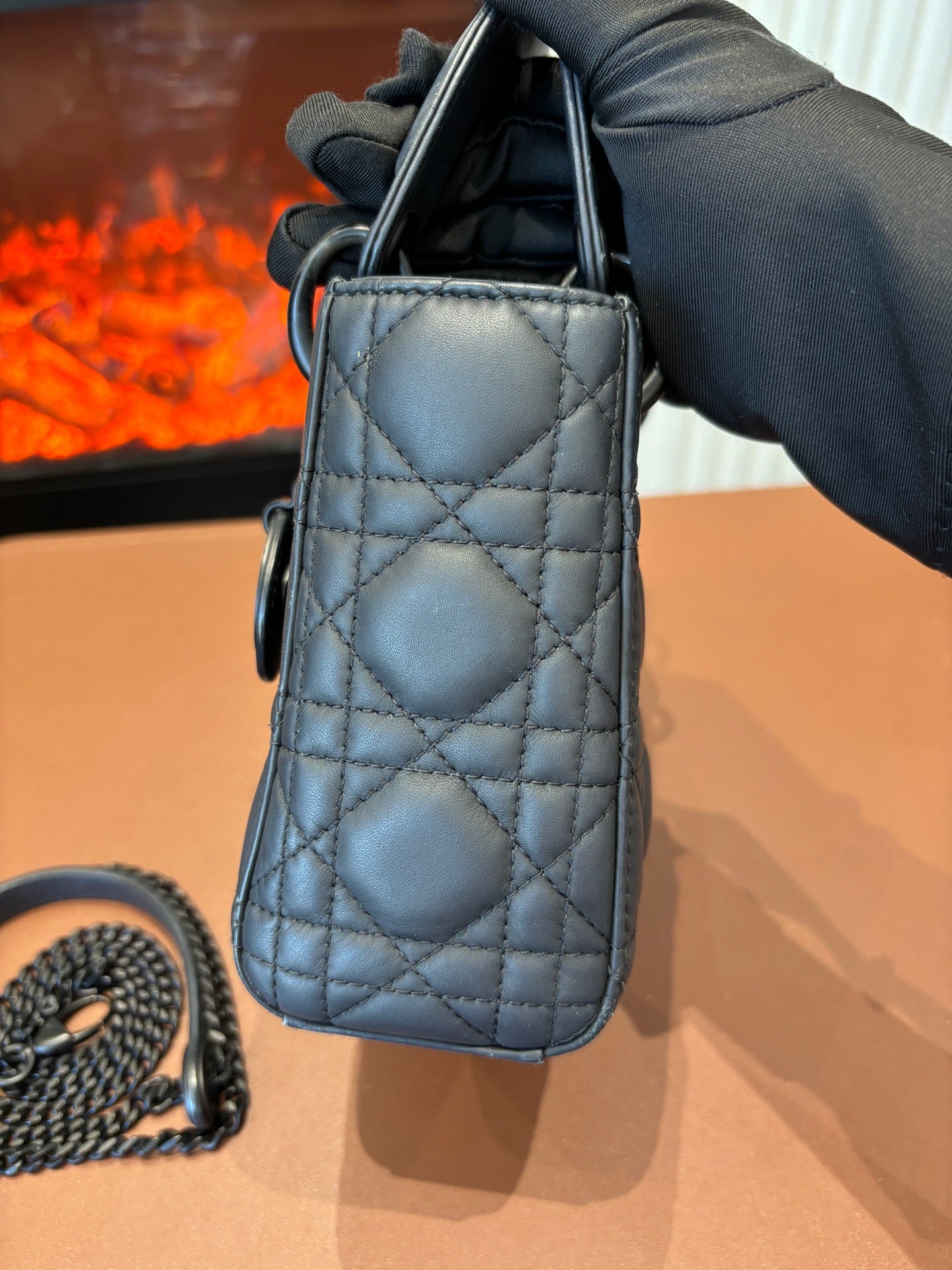 Dior - Lady Dior - Leather - Black - (mini)