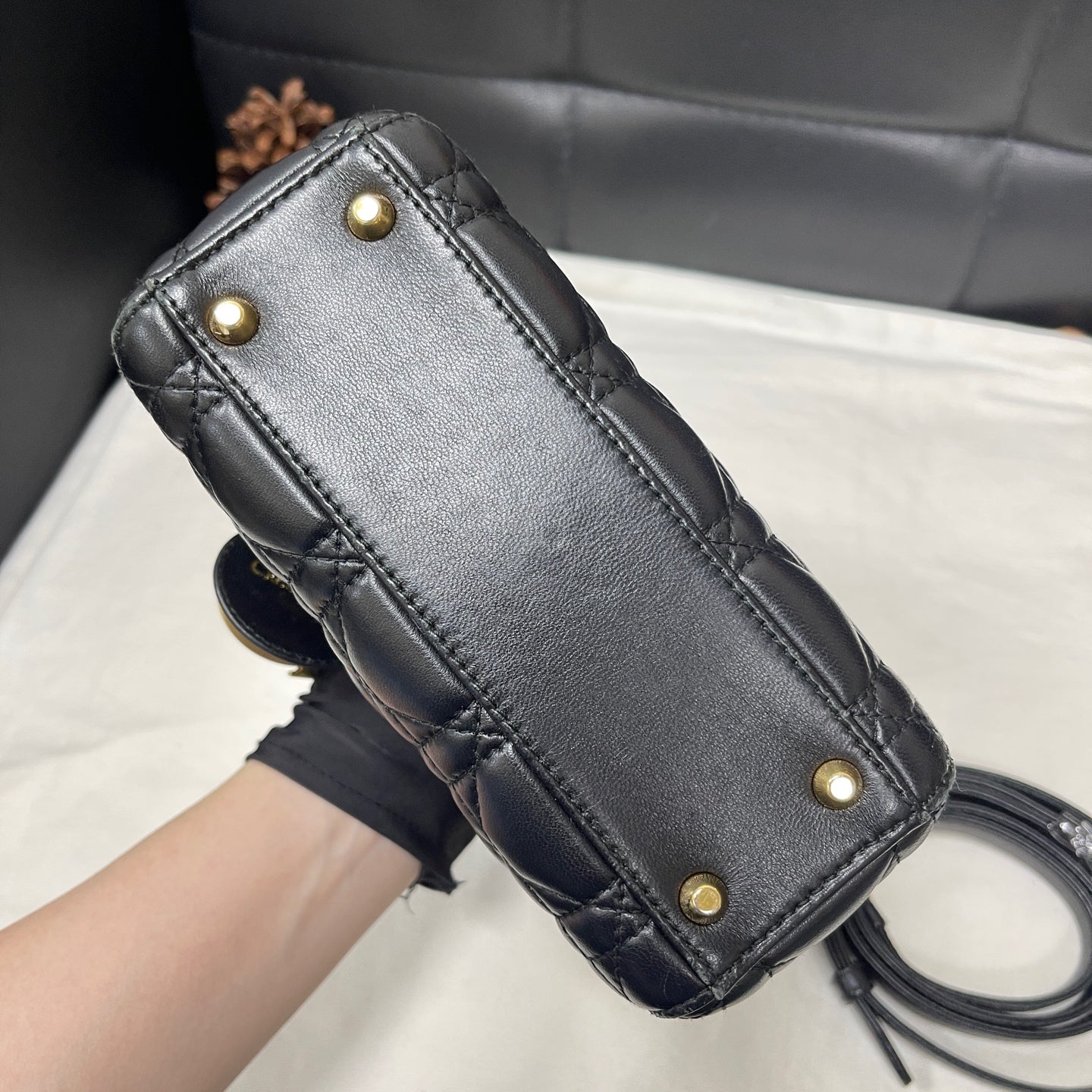 Dior - Lady Dior - Leather - Black - (mini)
