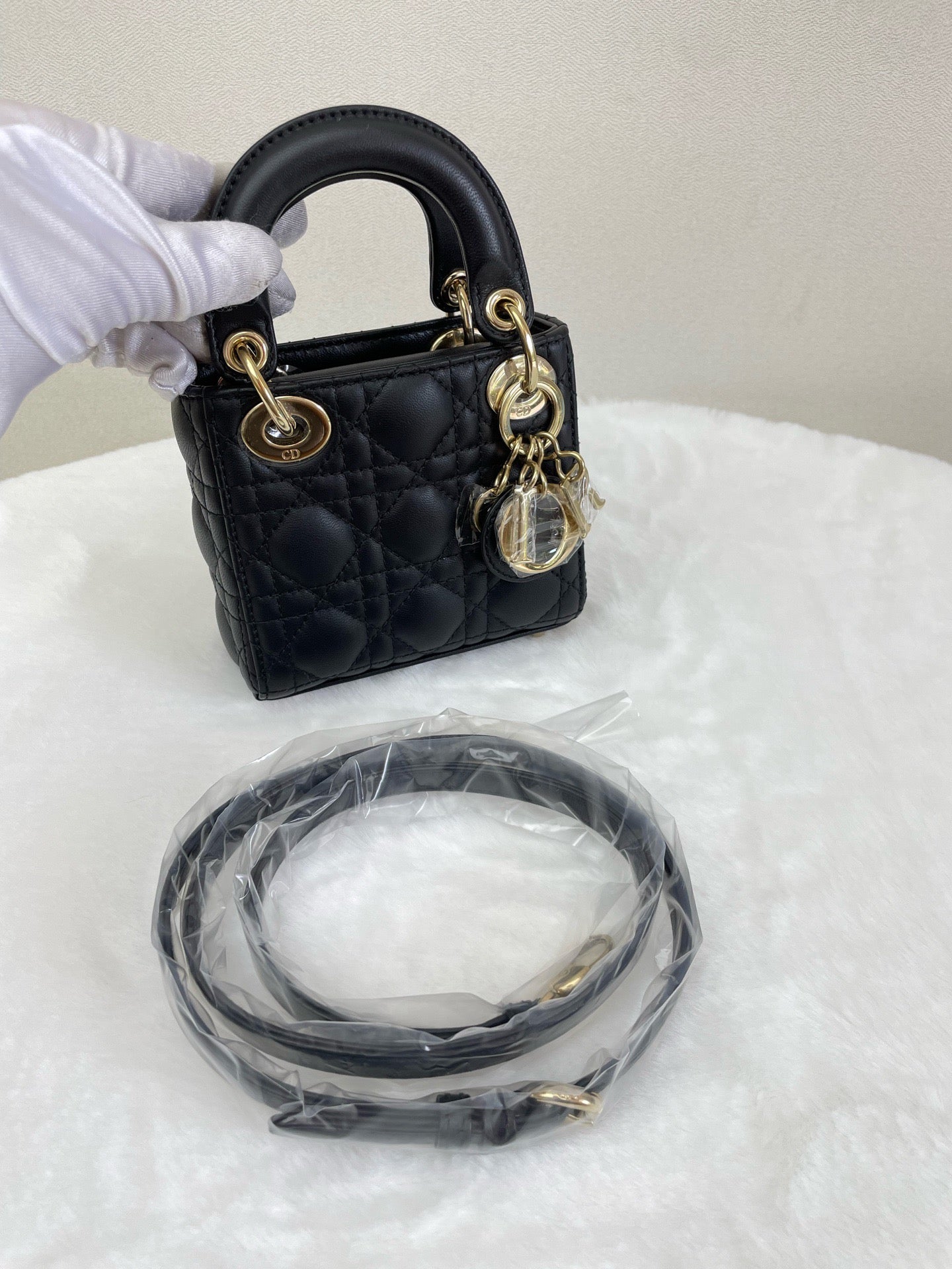 Dior - Lady Dior - Leather - Black - (mini)