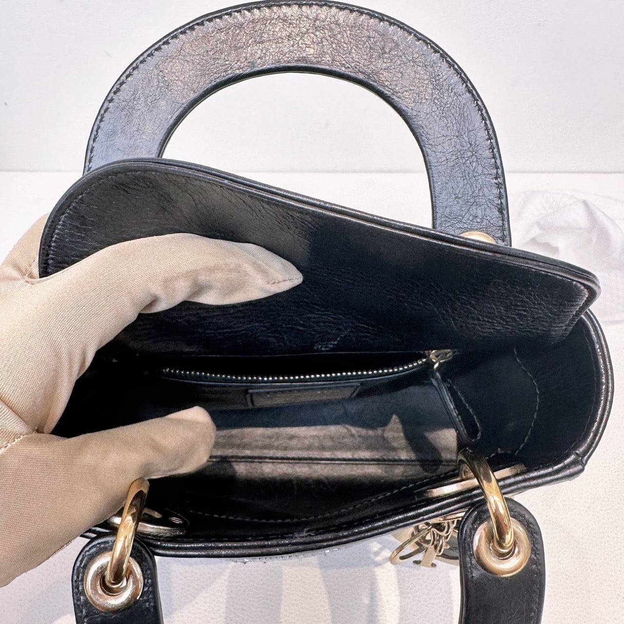 Dior - Lady Dior - Leather - Black - (mini)