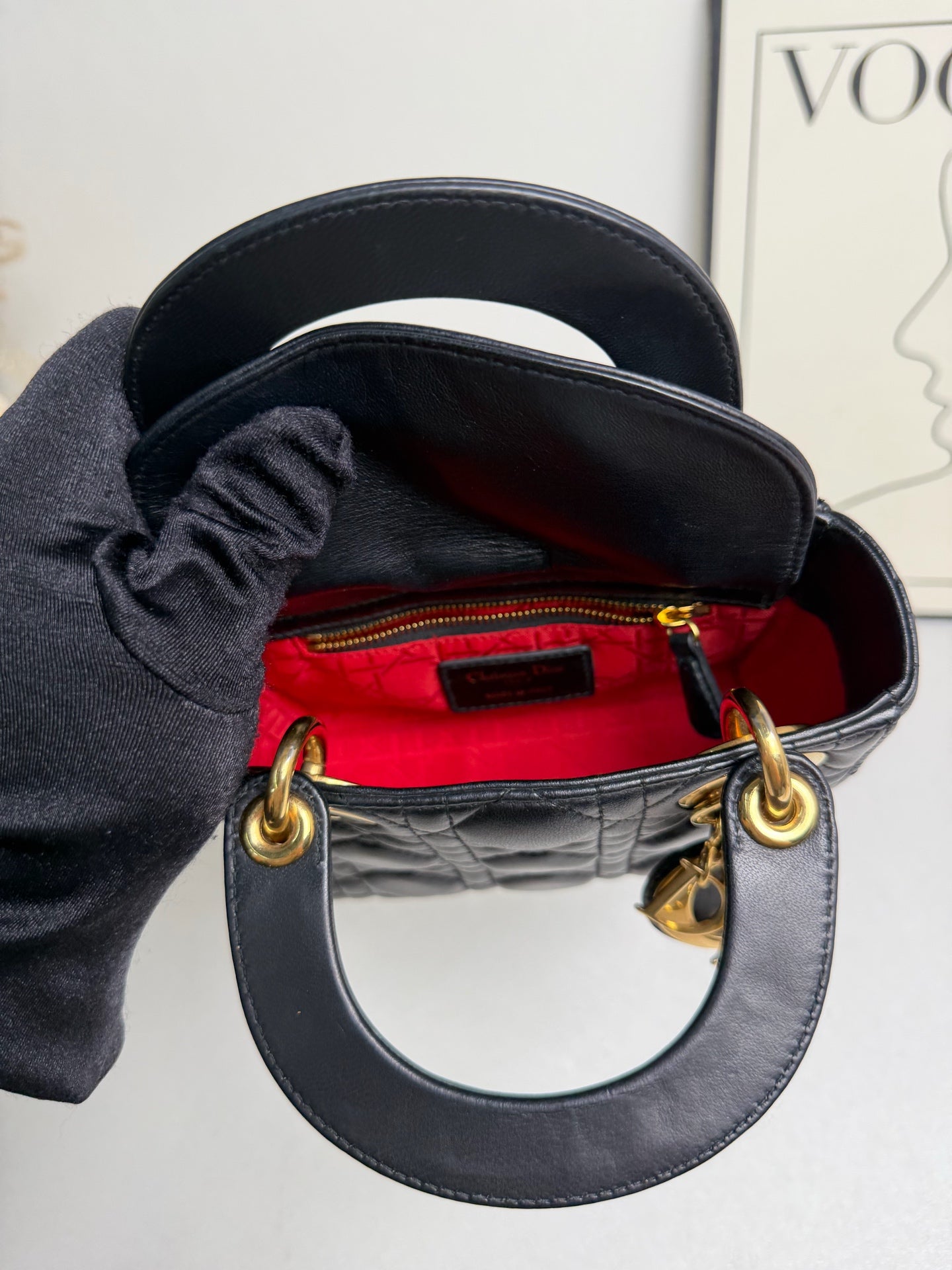 Dior - Lady Dior - Leather - Black - (mini)