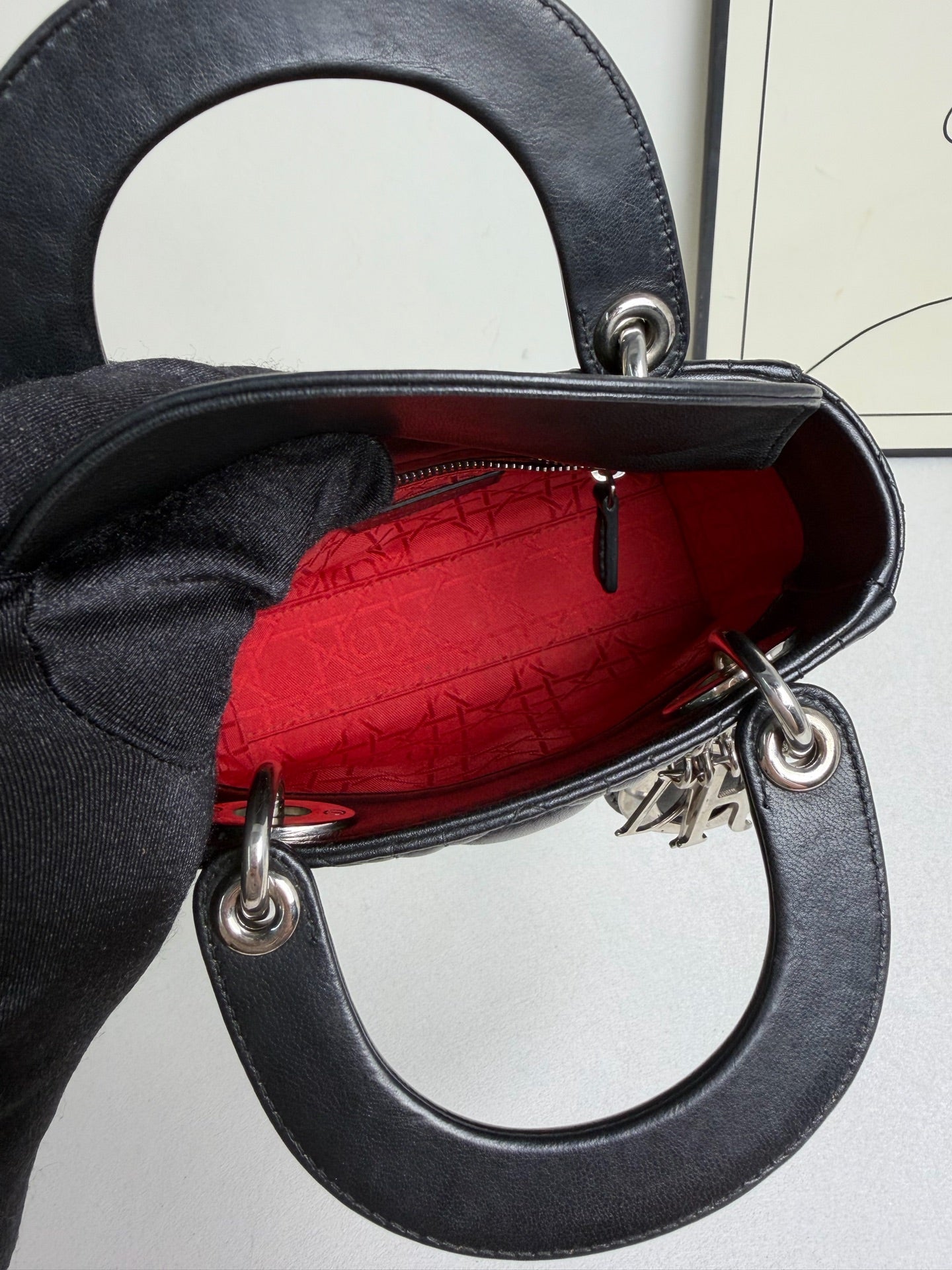 Dior - Lady Dior - Leather - Black - (mini)