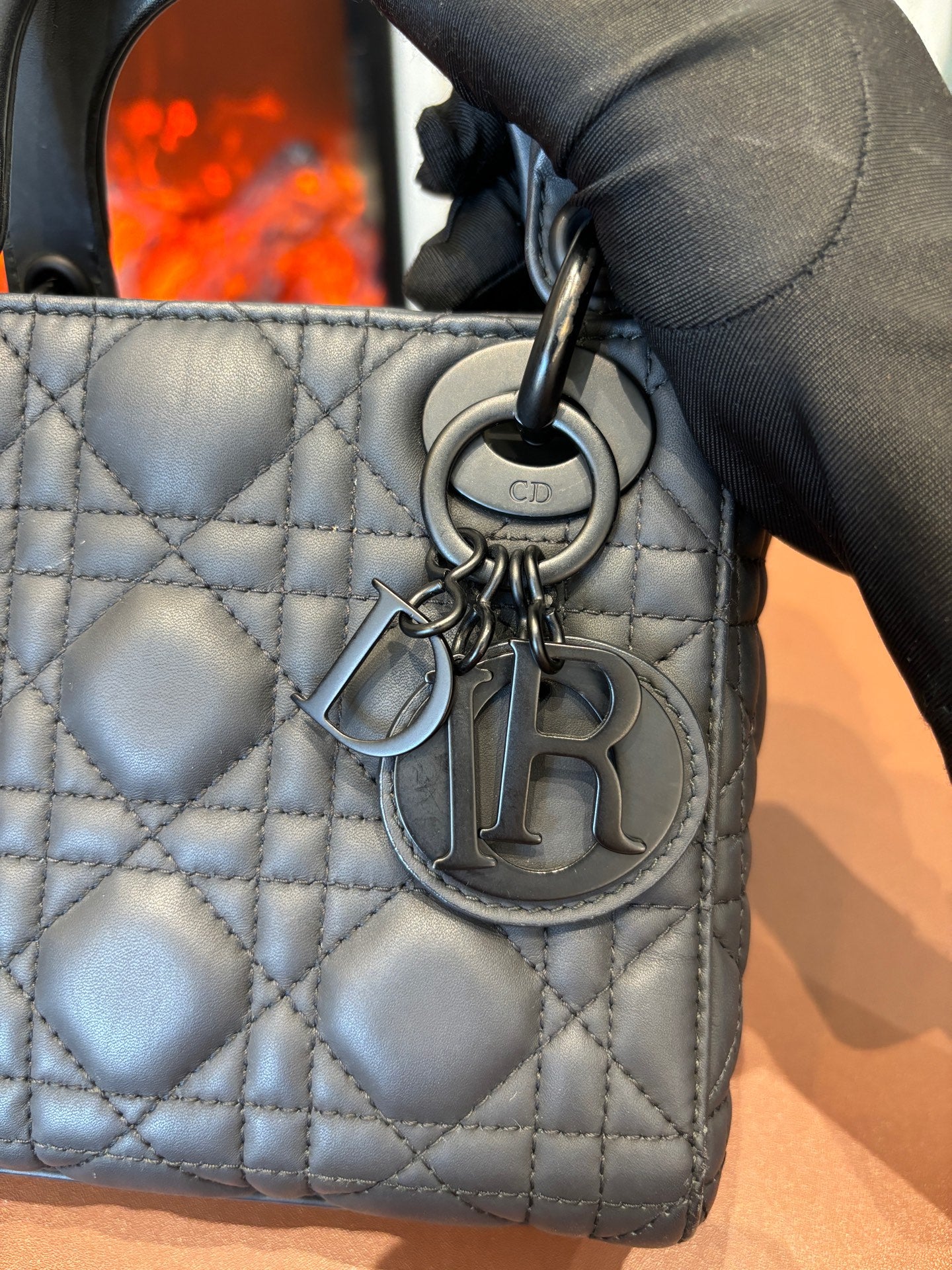 Dior - Lady Dior - Leather - Black - (mini)