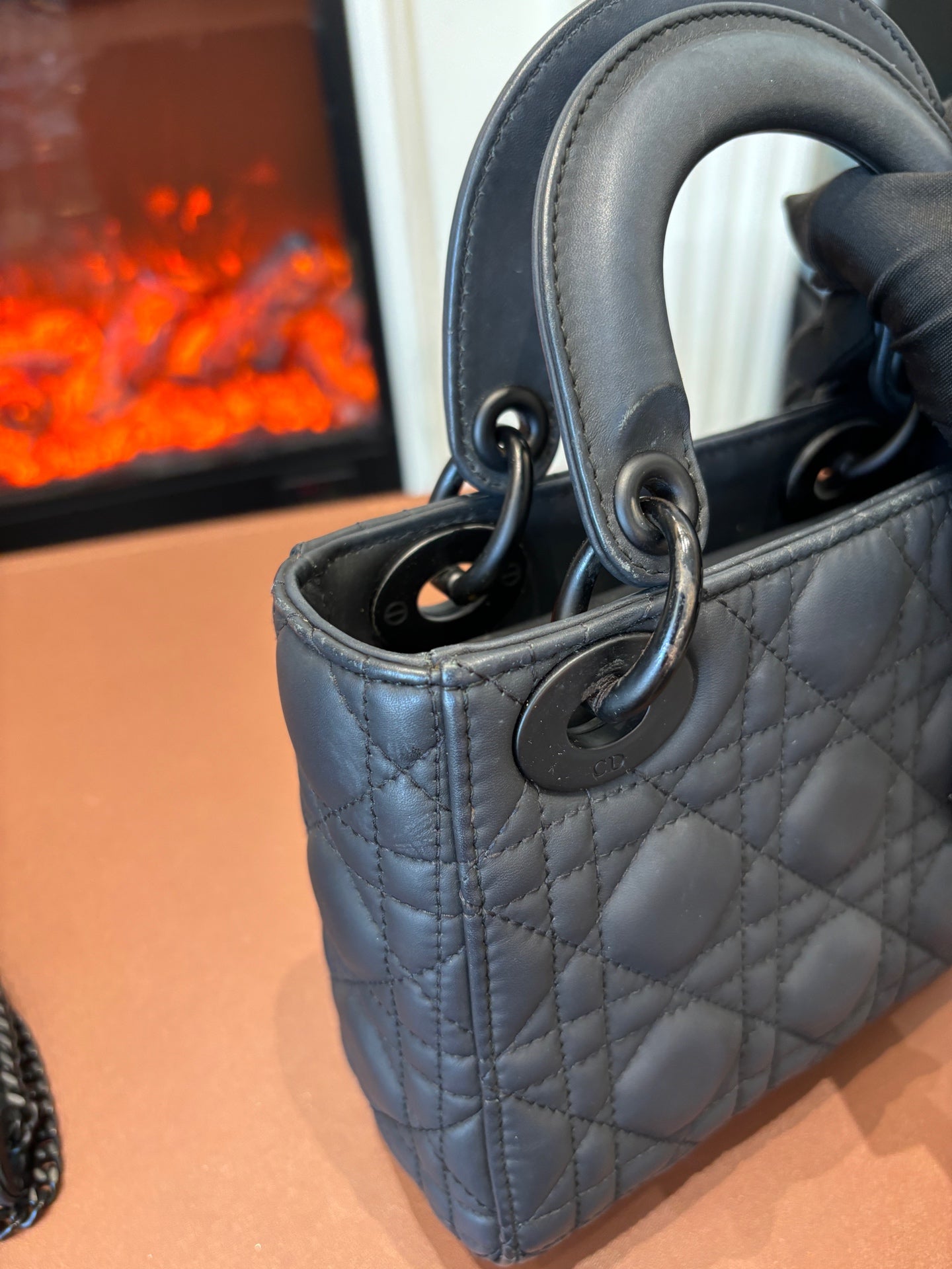 Dior - Lady Dior - Leather - Black - (mini)