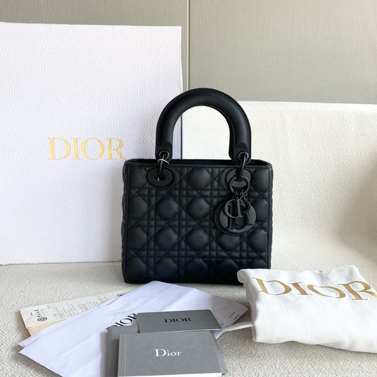 Dior - Lady Dior - Leather - Black - (small)