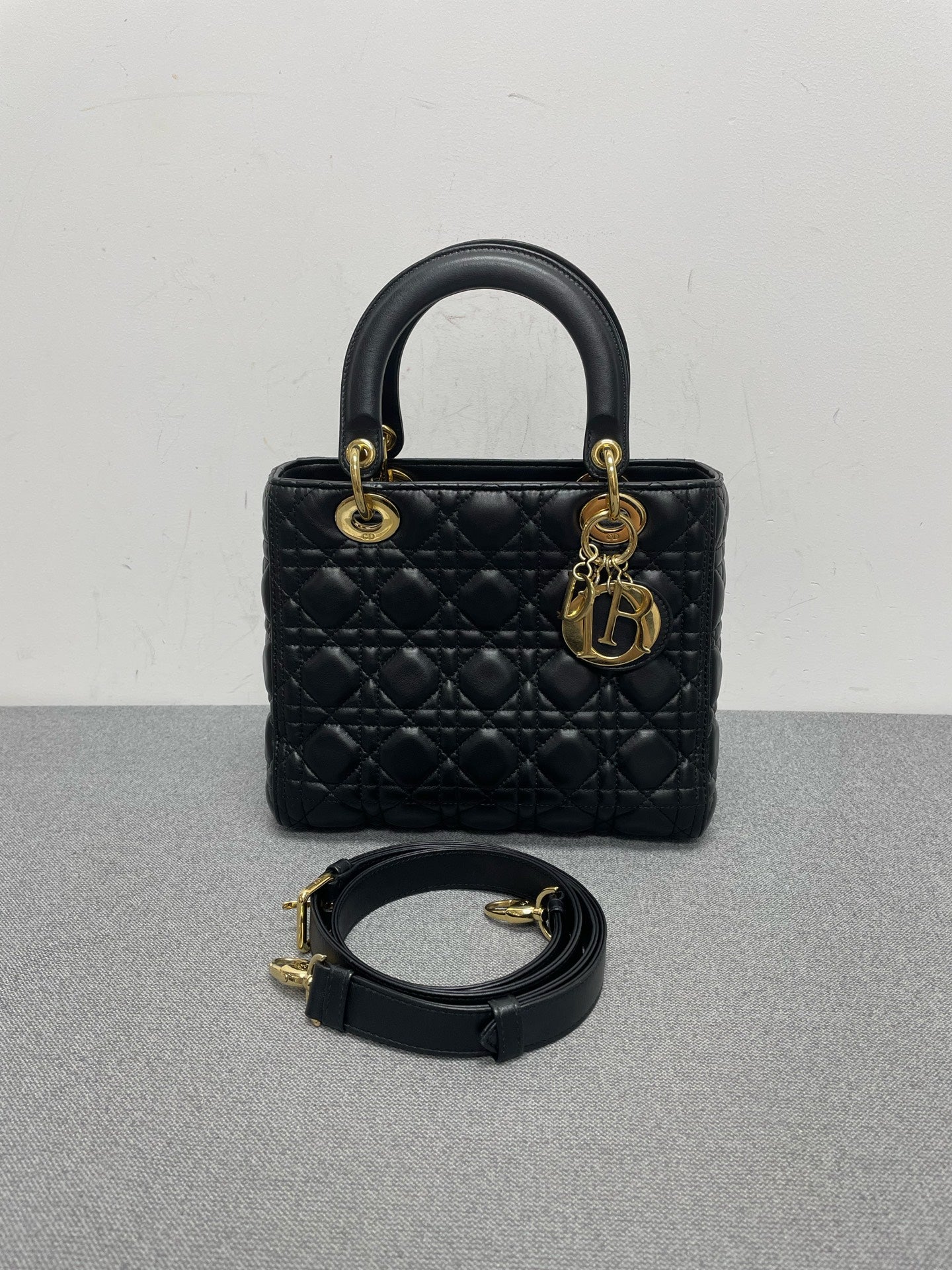 Dior - Lady Dior - Leather - Black - (Small)
