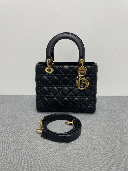 Dior - Lady Dior - Leather - Black - (Small)
