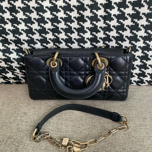 Dior - Lady Dior - Leather - Black - (Small)