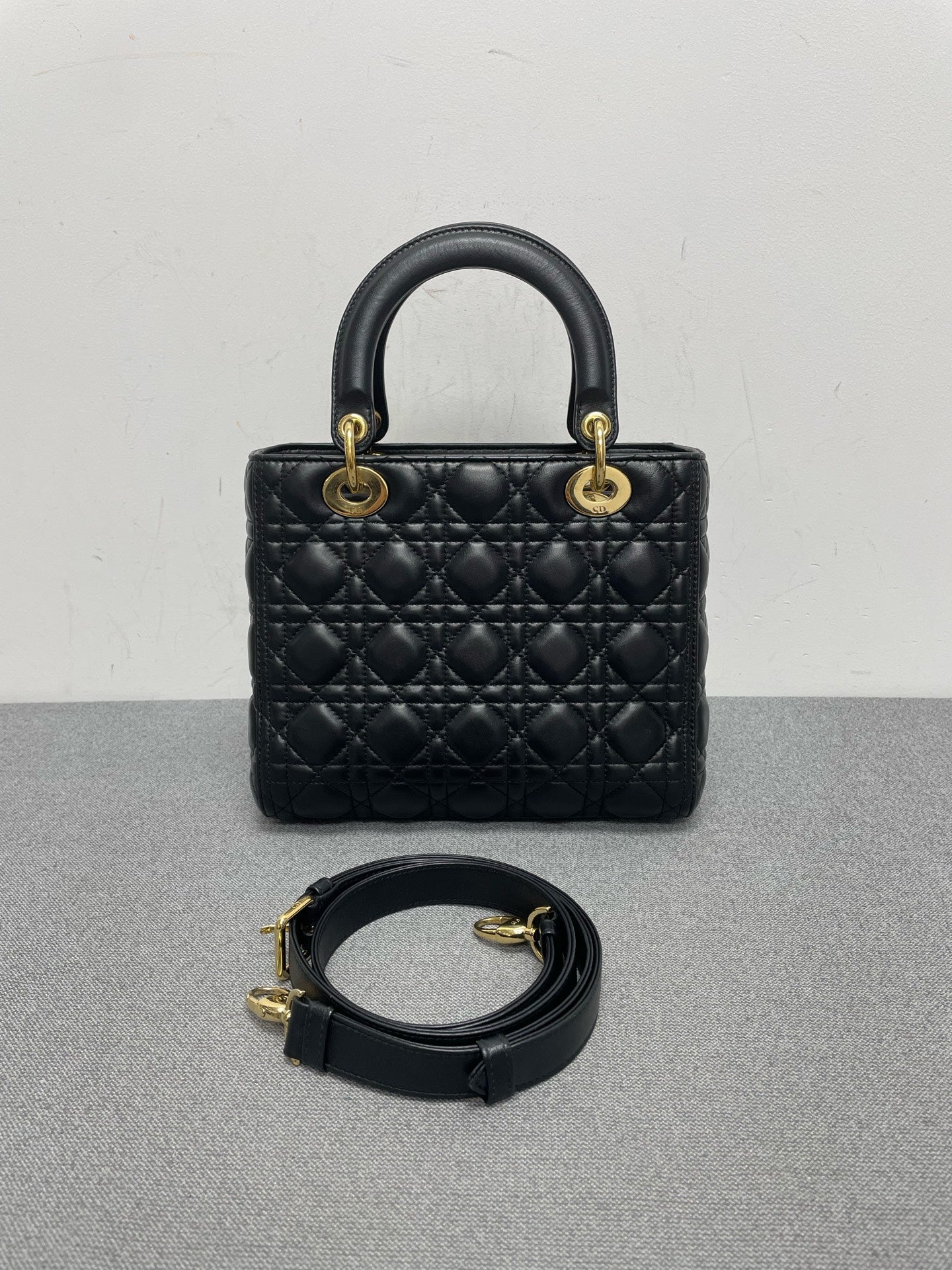 Dior - Lady Dior - Leather - Black - (Small)
