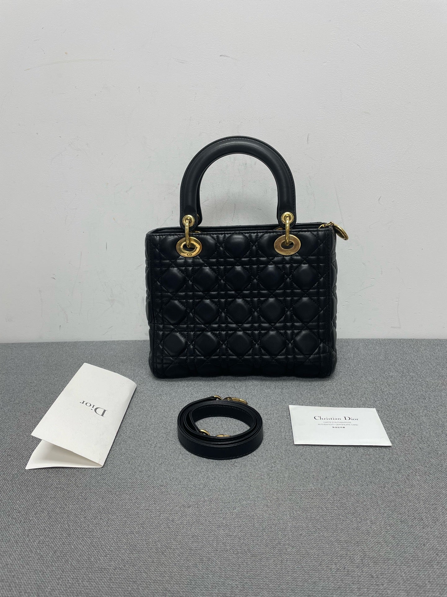 Dior - Lady Dior - Leather - Black - (Small)