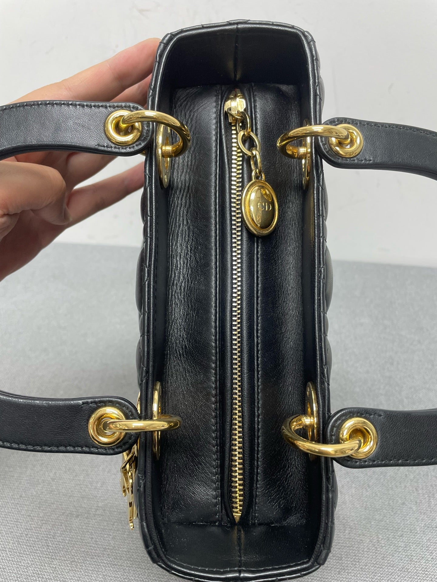 Dior - Lady Dior - Leather - Black - (Small)