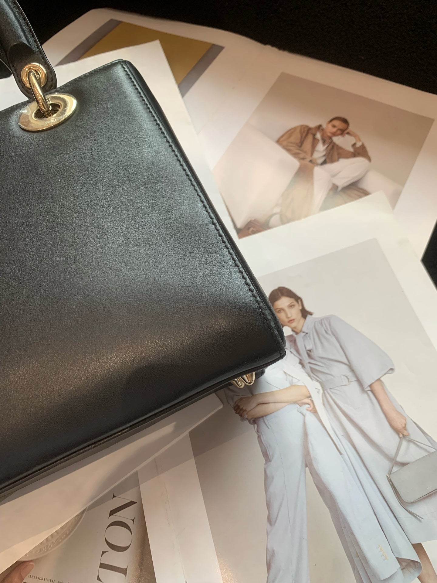 Dior - Lady Dior - Leather - Black - (small)