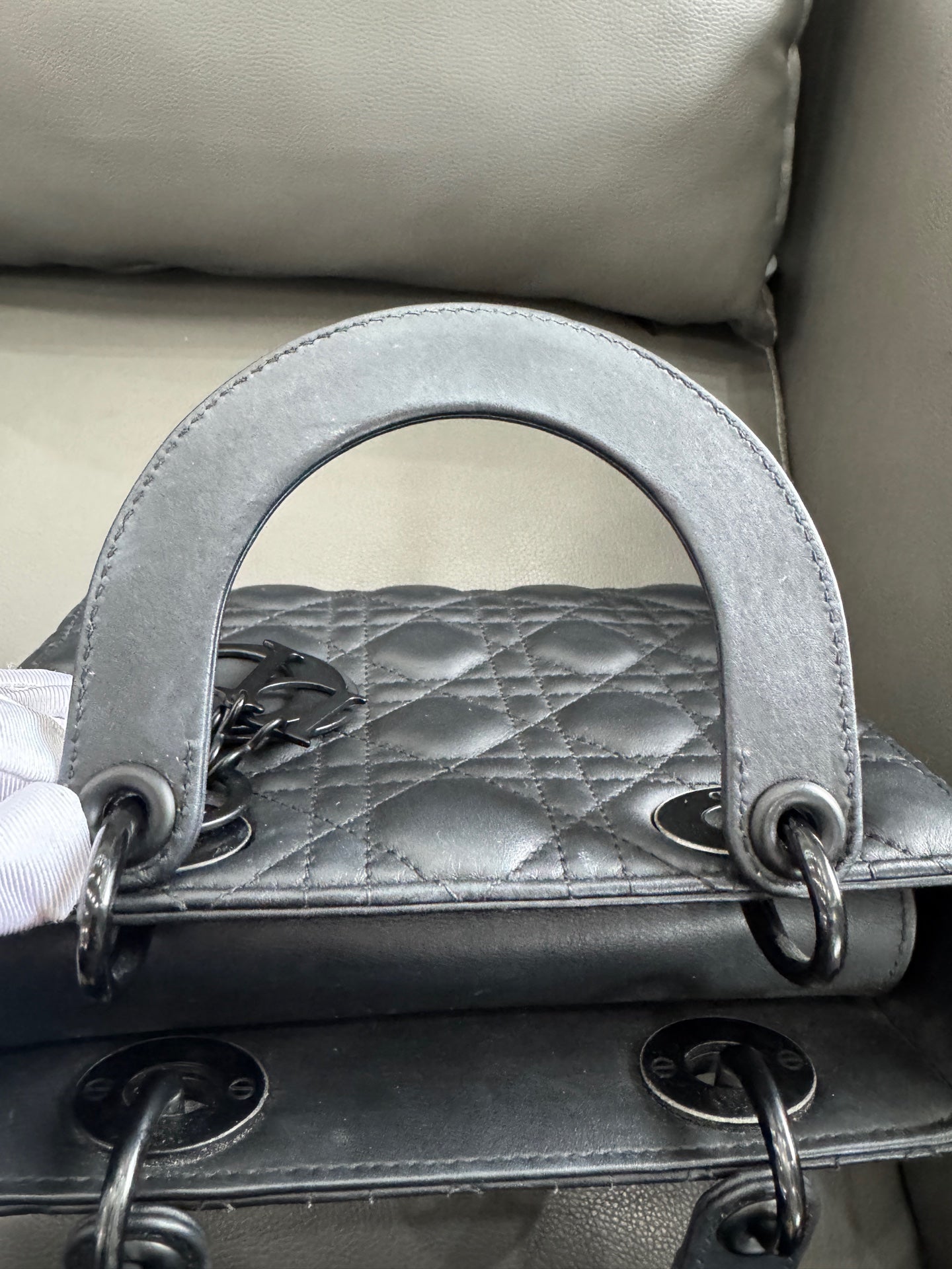 Dior - Lady Dior - Leather - Black - (small)