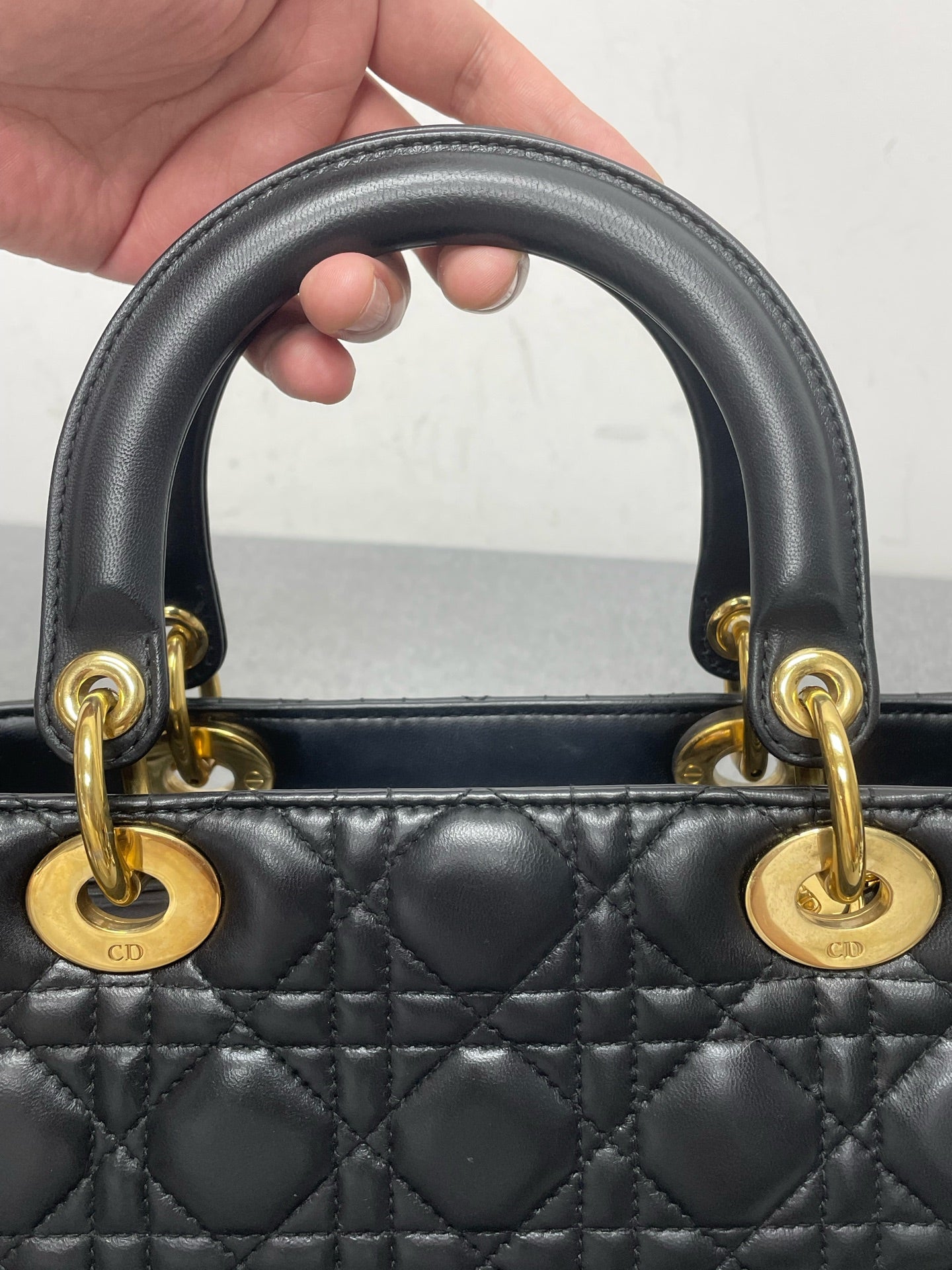 Dior - Lady Dior - Leather - Black - (Small)