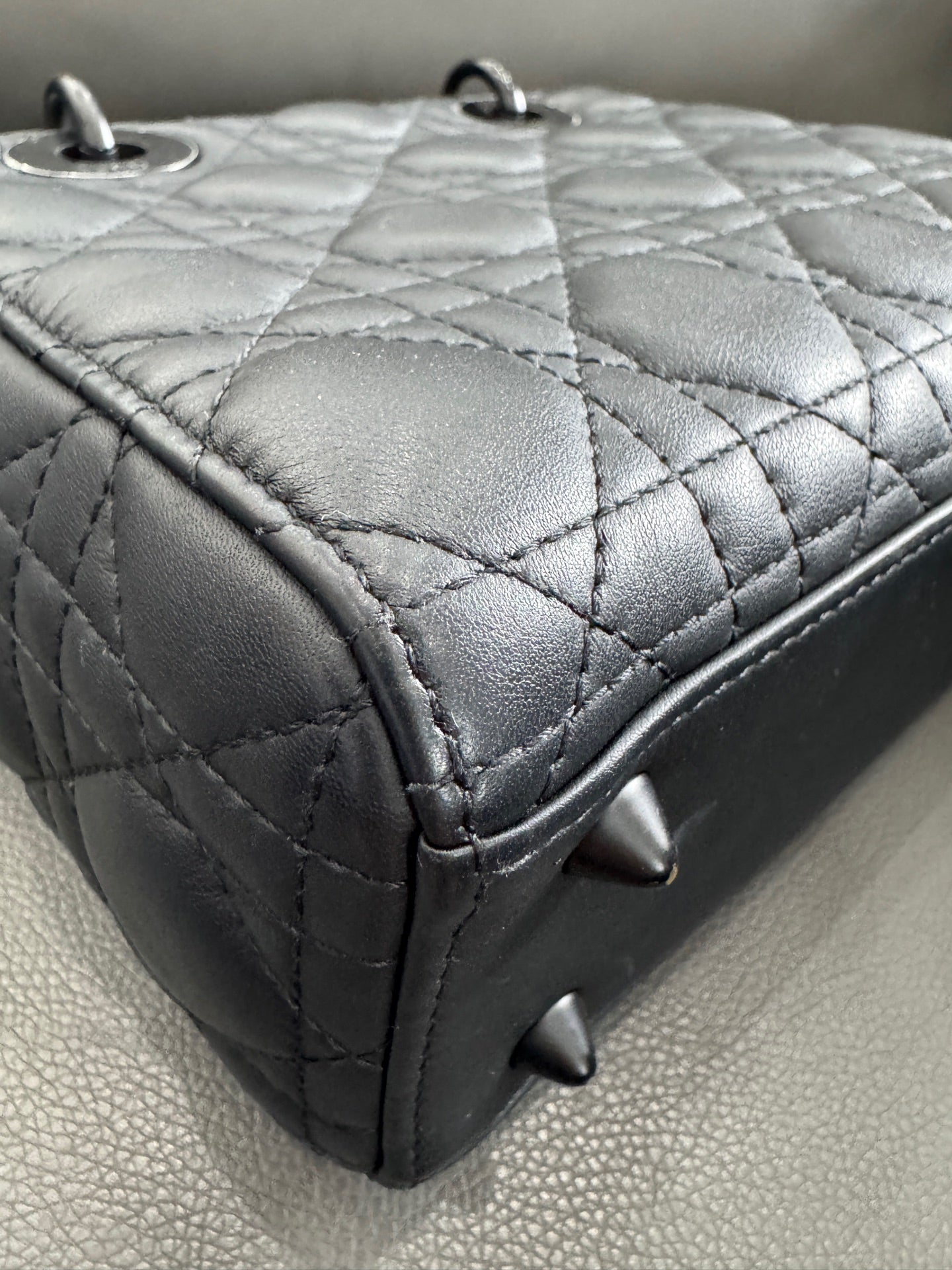 Dior - Lady Dior - Leather - Black - (small)