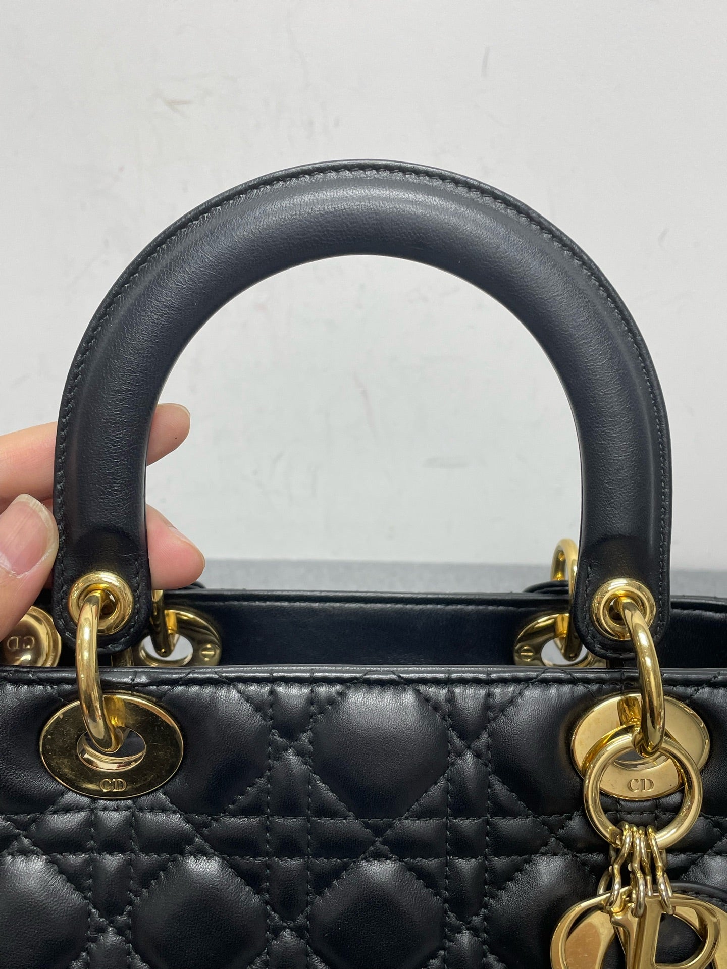 Dior - Lady Dior - Leather - Black - (Small)