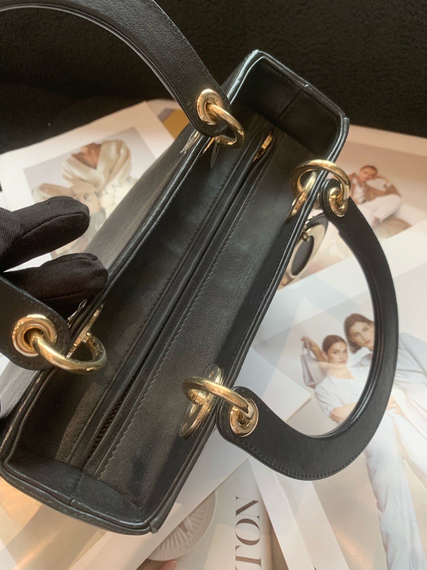 Dior - Lady Dior - Leather - Black - (small)