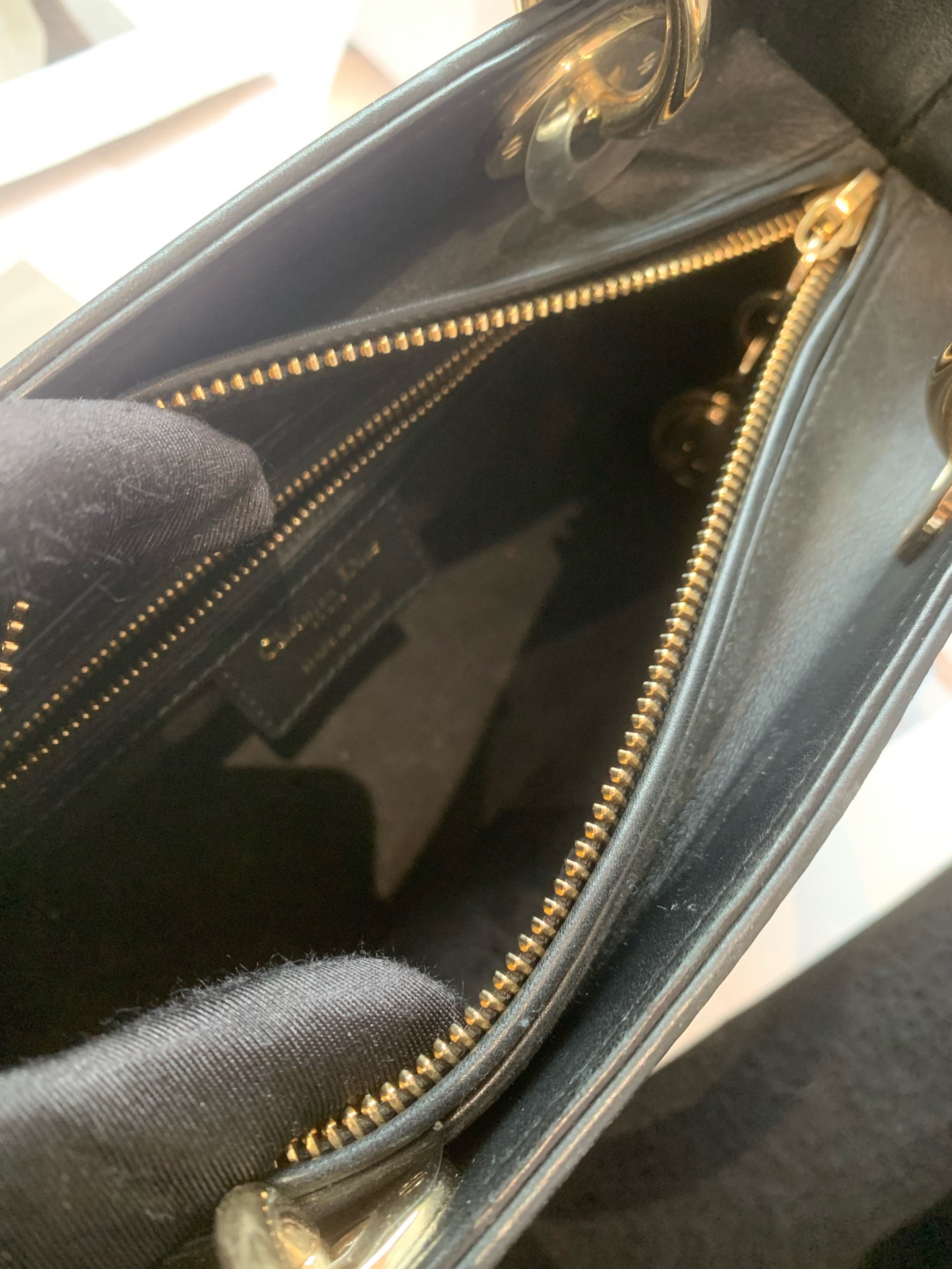 Dior - Lady Dior - Leather - Black - (small)