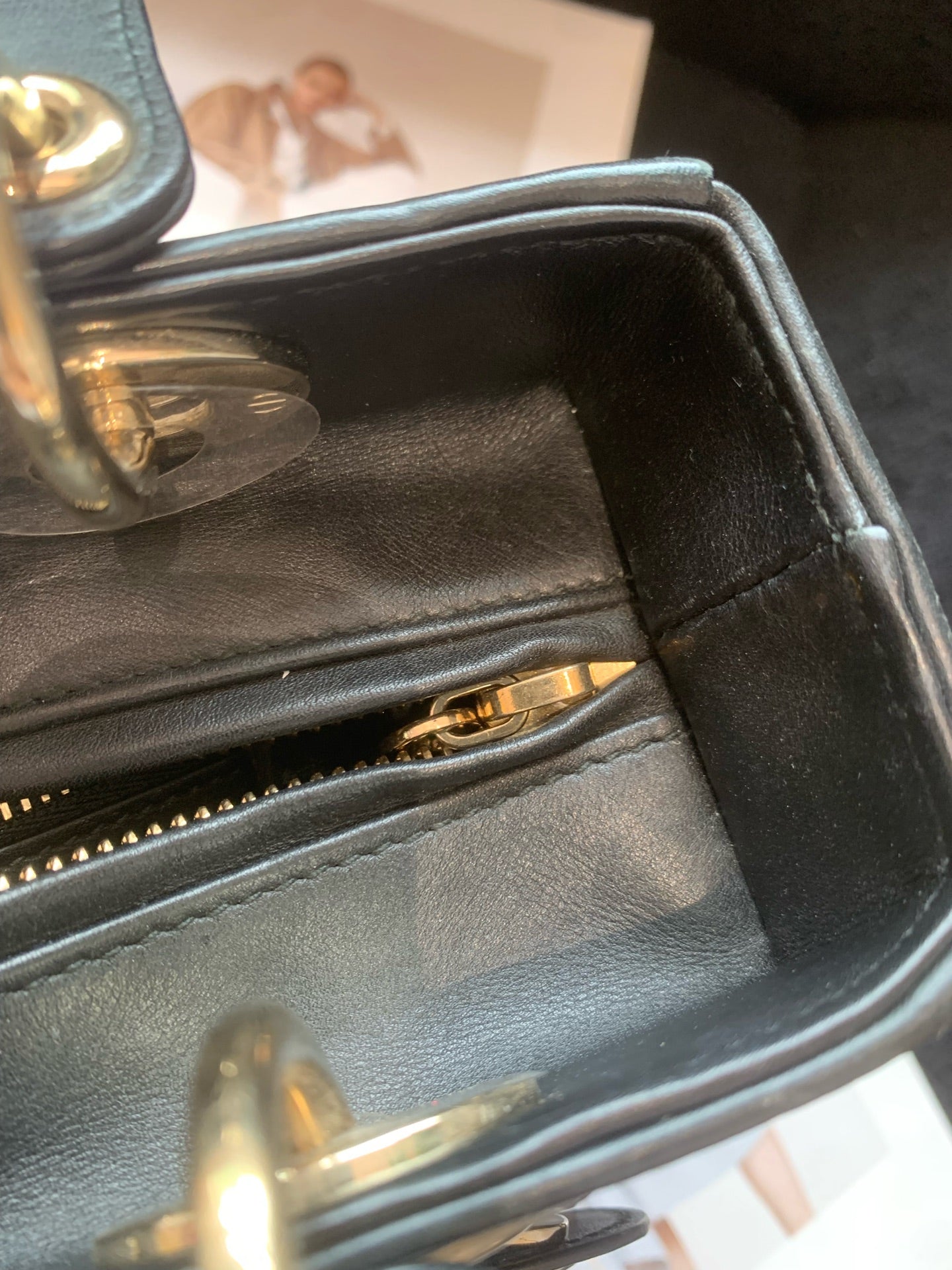 Dior - Lady Dior - Leather - Black - (small)